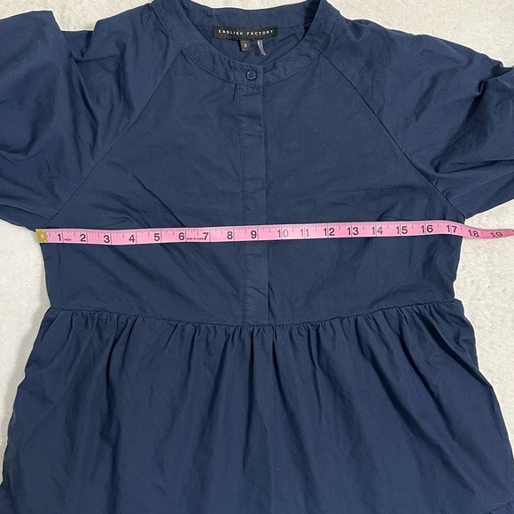 English Factory Navy Midi Dress with Pockets Size S - Picture 6 of 13